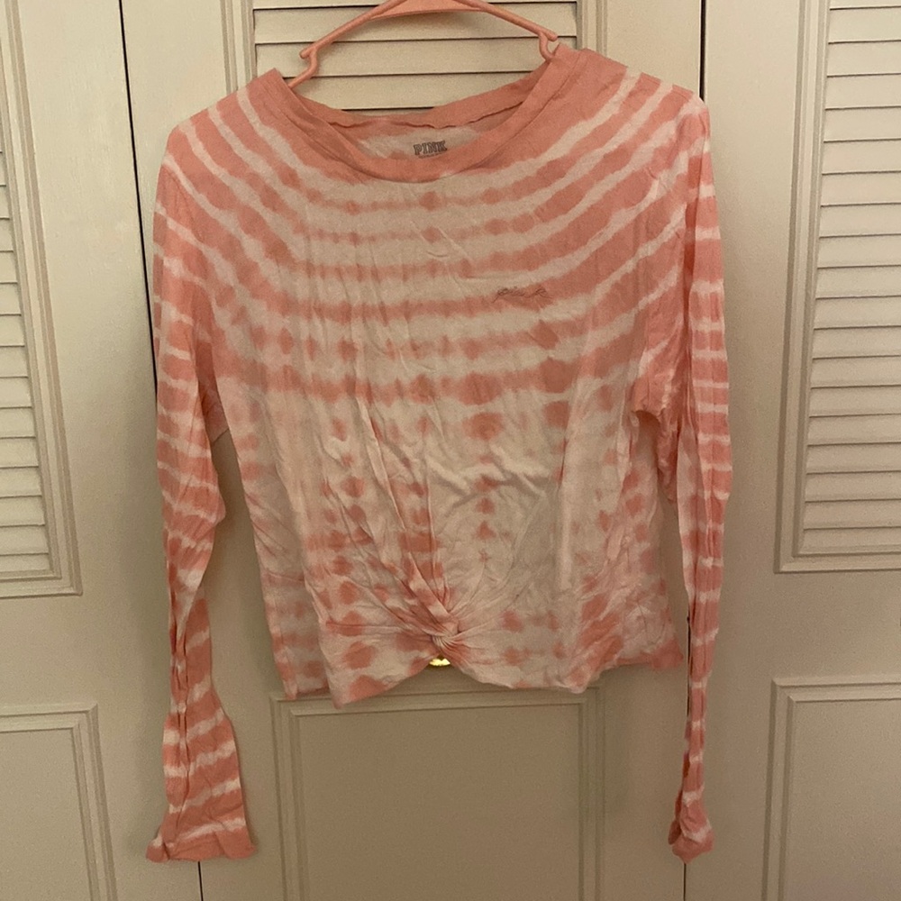Tie dye crossover front shirt from PINK!